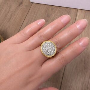 Bella Luce 3.25CTW CZ Cluster Ring Size 10 Gold Over Sterling Statement